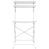 Cadeiras de Jardim Dobráveis  2 pcs Brancas em Aço 5