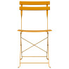 Sillas de Jardín Plegables  2 pcs Amarillo Mostaza Acero 5
