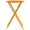 Mesa de Bistró Plegable Amarillo Mostaza Ø50x71 cm Acero con recubrimiento en polvo 5