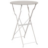 Mesa de Bistro Plegable Beige Ø50x71 cm de Acero con Recubrimiento en Polvo 2