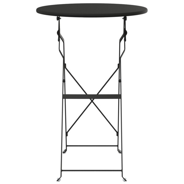 Mesa de Bistro Plegable Antracita Ø50x71 cm de Acero Galvanizado M 4