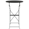 Mesa de Bistro Plegable Antracita Ø50x71 cm de Acero Galvanizado 4