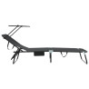 Tumbona plegable con toldo de tela Oxford 600D negra 5