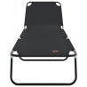 Tumbona Plegable Negra de Tela Oxford 600D 4