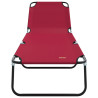 Tumbona Plegable 2 pcs Portátil Rojo Tela Oxford 600D 5