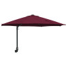 Parasol de Jardim Montado na Parede Bordeaux Vermelho 250 cm 2