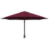 Parasol de Jardim Montado na Parede Bordeaux Vermelho 250 cm 5