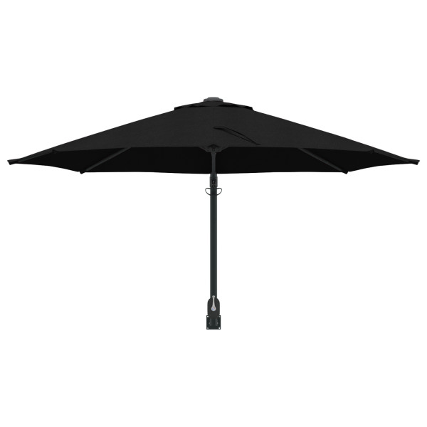 Parasol de Jardim Montado na Parede Preto 250 cm M 5