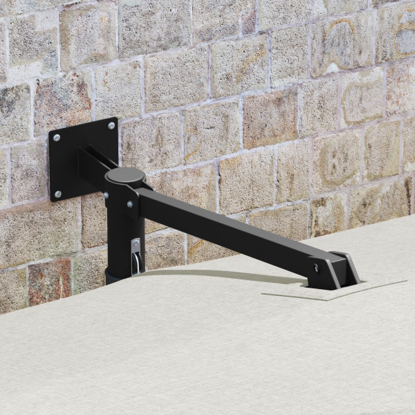 Sombrilla de Patio Arena Poliéster. Aluminio Grande Plegable M 4