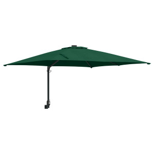 Sombrilla Patio Verde Poliéster 300 cm x 300 cm Plegable H