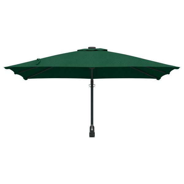 Sombrilla Patio Verde Poliéster 300 cm x 300 cm Plegable M 5
