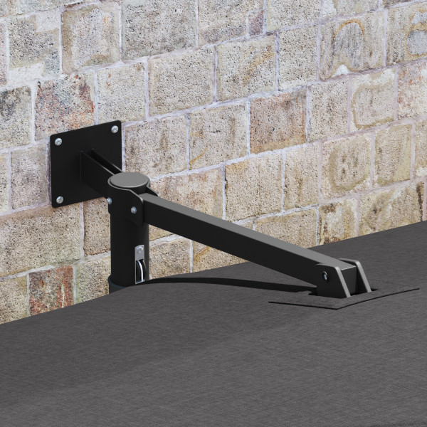 Guarda-sol de Jardim Montado na Parede em Antracite - 247 cm M 4