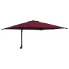 Parasol de Jardim de Parede Vermelho Bordeaux 247 cm 2