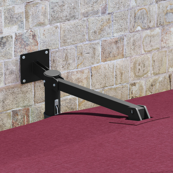 Sombrilla de Patio Burdeos Tela de poliéster Grande Plegable M 4