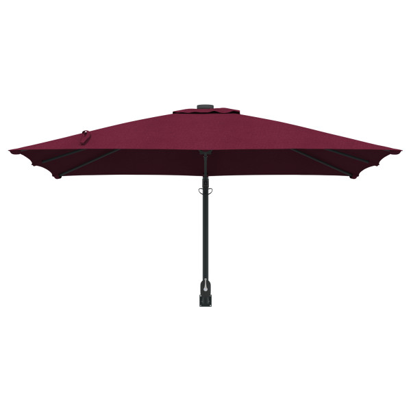 Parasol de Jardim de Parede Vermelho Bordeaux 247 cm M 5