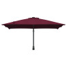 Parasol de Jardim de Parede Vermelho Bordeaux 247 cm 5