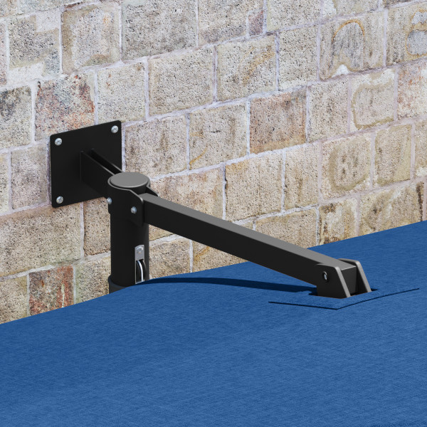 Sombrilla de Patio Azul Cian Acero. Poliéster Grande Ajustable M 4