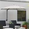 Parasol de Jardín Montado en la Pared con LEDs Arena 248 cm 1