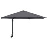 Parasol de Jardim Montado na Parede com LEDs Antracite. 248 cm 3