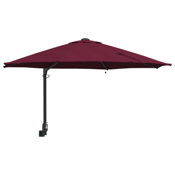 Guarda-Sol de Parede com LEDs. Cor Bordeaux. 248 cm M 2