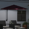 Guarda-Sol de Parede com LEDs. Cor Bordeaux. 248 cm 4