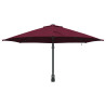 Parasol de Jardín Montado en la Pared con LEDs Rojo Burdeos 248 cm 5