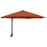 Guarda-sol de Parede com LEDs Terracota 248 cm 3