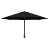 Parasol de jardín montado en la pared con LEDs Negro 248 cm 5