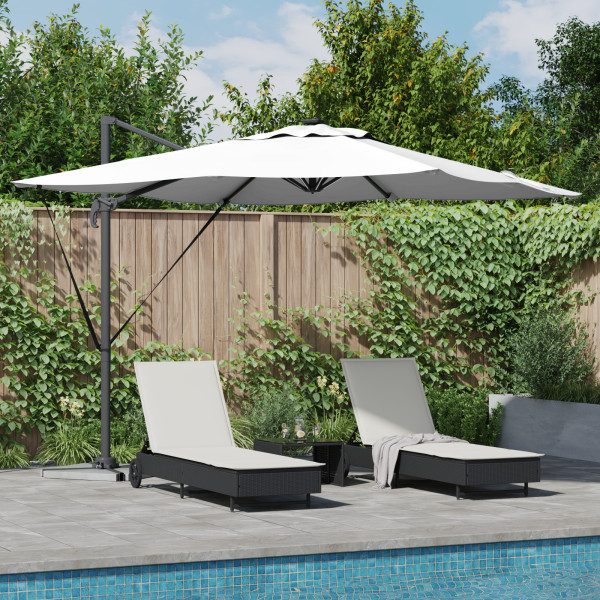 Parasol Cantilever Roma con LEDs Arena 286x285x270 cm Aluminio D