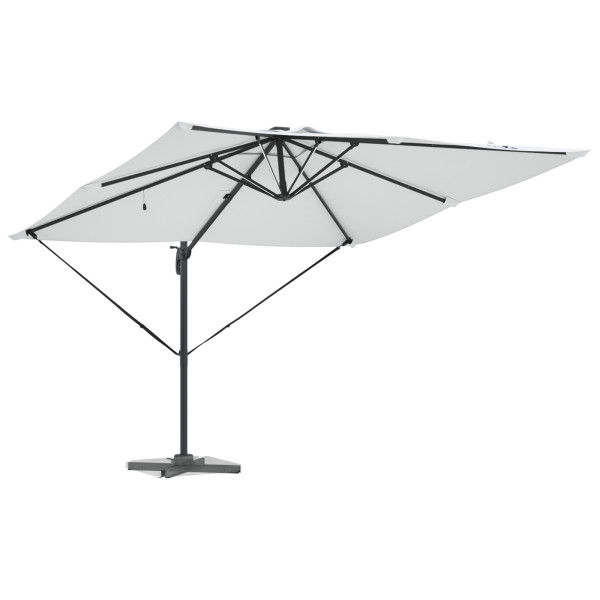 Parasol Cantilever Roma con LEDs Arena 286x285x270 cm Aluminio M 3