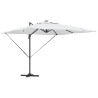 Guarda-sol Cantilever Roma da com LEDs Solares - Areia - 286 x 285 x 270 cm - Alumínio 4