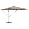Sombrilla Cantilever Roma con LEDs Taupe 286x285x270 cm Aluminio 3