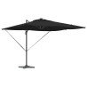 Guarda-Sol Cantilever Roma com LEDs - Preto. 286 x 285 x 270 cm. Alumínio 3