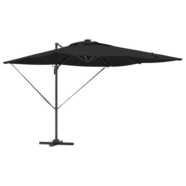Parasol Cantiléver Roma con LEDs Negro 286x285x270 cm Aluminio M 4