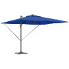 Parasol Cantilever Roma com LEDs em Azul Céu – 286 x 285 x 270 cm. Alumínio. 3