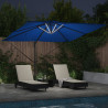 Parasol Cantilever Roma con LEDs Azul Celeste 286x285x270 cm Aluminio 5