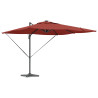 Parasol Cantilever Roma con LEDs Terracota 286x285x270 cm Aluminio 3