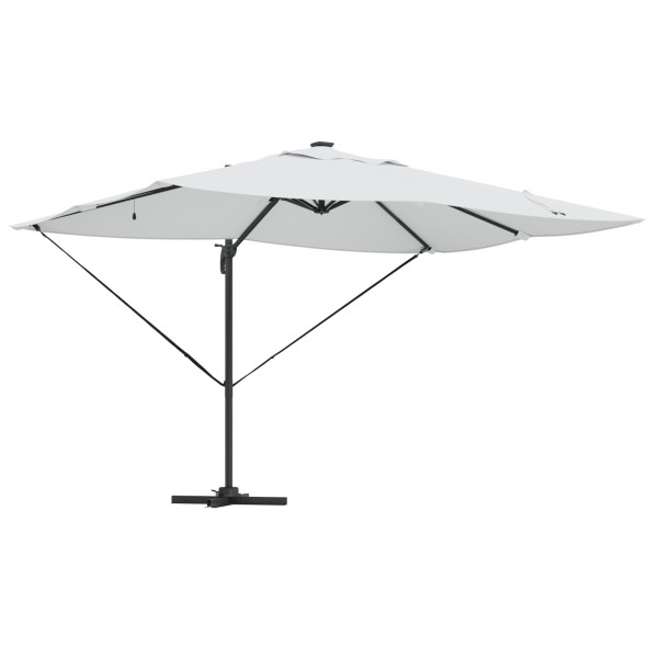 Parasol Cantilever Roma da com LEDs Bege 352 x 251 x 265 cm em Alumínio M 2