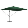 parasol cantilever Roma de con LEDs verde 352x251x265 cm aluminio 3