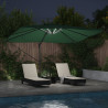 parasol cantilever Roma de con LEDs verde 352x251x265 cm aluminio 5