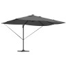 Parasol Cantilever Roma com LEDs Antracite 352x251x265 cm - Estrutura de Alumínio 3