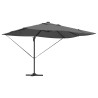Parasol Cantilever Roma de con LEDs Antracita 352x251x265 cm Aluminio 4