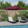 Parasol Cantilever Roma com LEDs Vermelho Bordeaux. 352 x 251 x 265 cm. em Alumínio 1