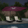 Parasol Cantilever Roma com LEDs Vermelho Bordeaux. 352 x 251 x 265 cm. em Alumínio 5