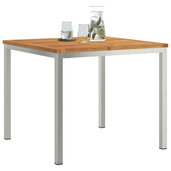 Mesa de Comedor 90x90x74.5 cm Acacia Sólida M 3