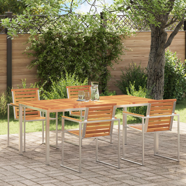 Mesa de Comedor 180x90x75 cm Madera Sólida de Acacia D