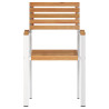 Sillas Apilables para Jardín 2 pcs Madera Maciza de Teca y Acero 5
