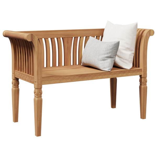 Banco de Jardín 127.5x52x80 cm de Madera Maciza de Teca M 3