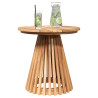 Mesa Lateral de Jardín Ø50x49.5 cm de Madera Sólida de Teca 3