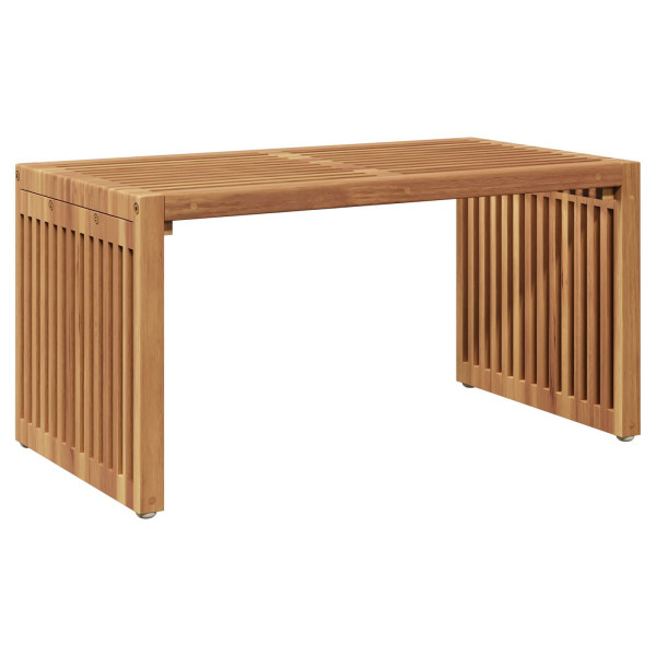 Mesa Lateral de Jardín 70x37.5x35.5 cm de Madera Sólida de Teca M 2
